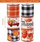 Fall Ribbon Wired 2 1/2" x 30 Yards (6 Roll x 5 Yards), Thanksgiving Pumpkin Buffalo Plaid Ribbon with Wire for Wreaths, Crafts, and Fall Decor